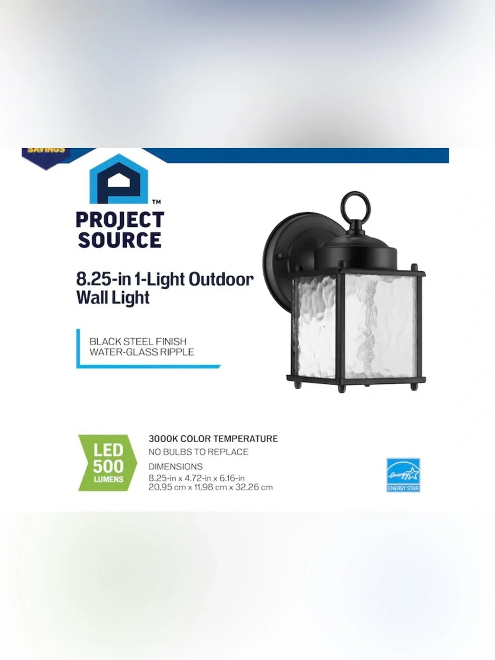 New Project Source Bentree 8-In LED Outdoor Wall Light in Matte Black